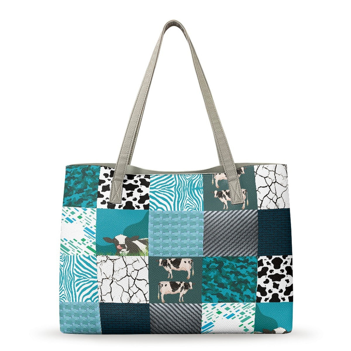 Wholesale Cow Printed Women's PU Handbag Shoulder Bag